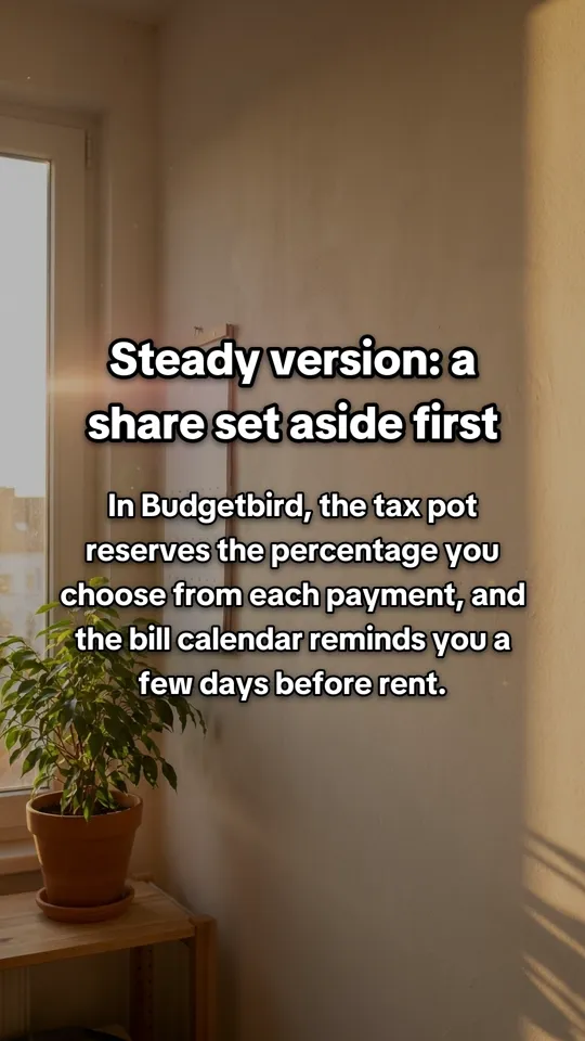 Slide 4: Steady version: a share set aside first