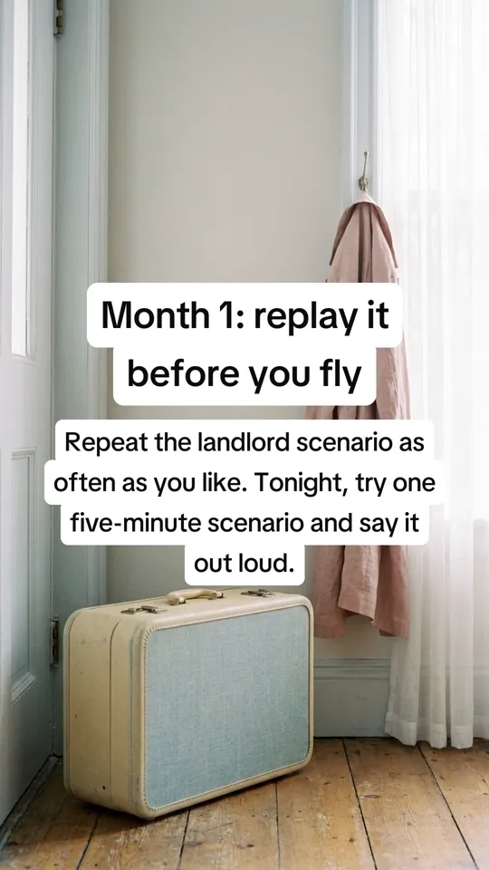 Slide 5: Month 1: replay it before you fly