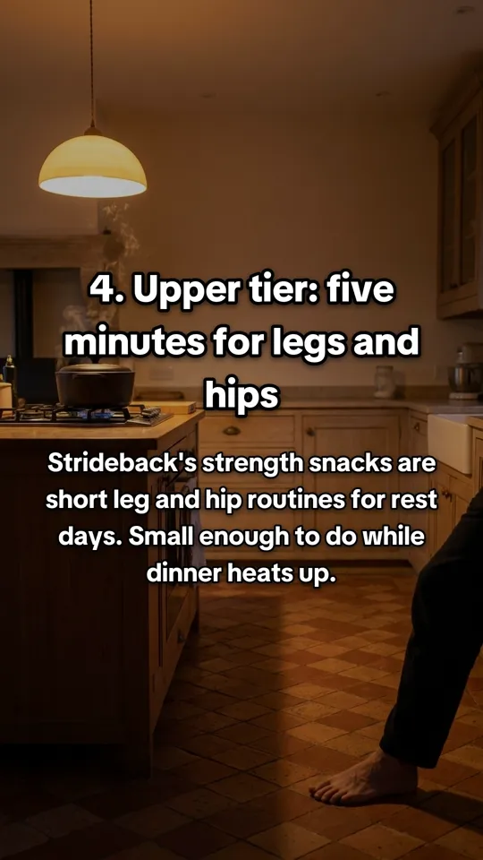 Slide 4: Upper tier: five minutes for legs and hips